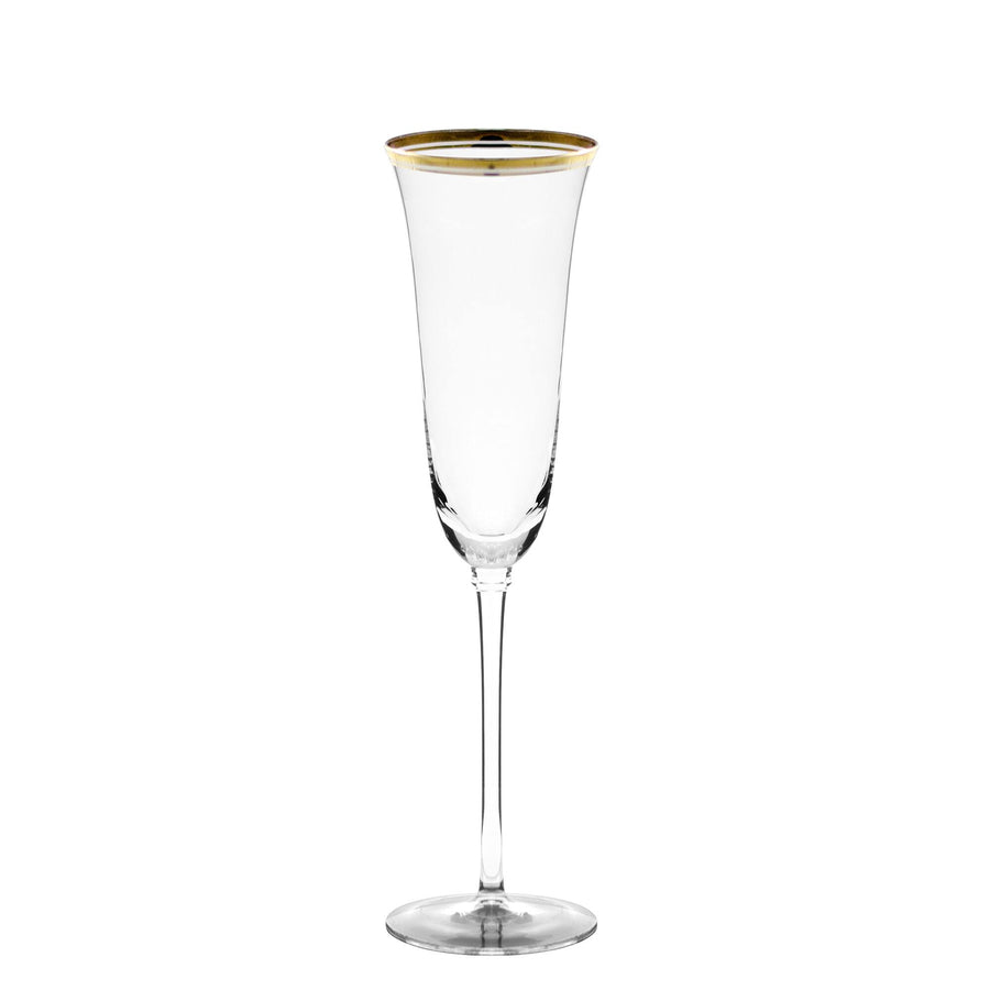 Windsor Flute With Gold Band Set of 4