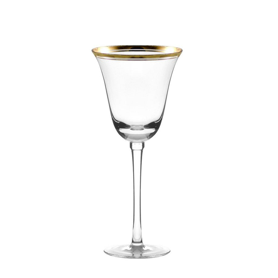 Windsor Red Wine With Gold Band Set of 4