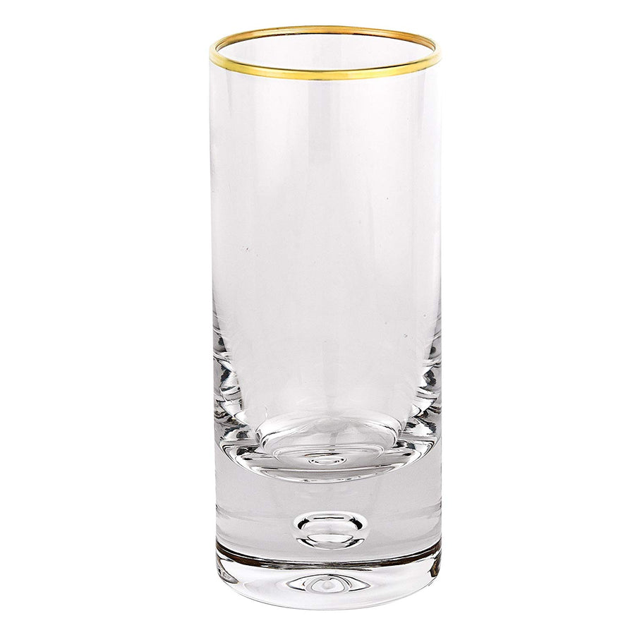 Galaxy Gold Crystal High Ball Glass 4 Pc Set
