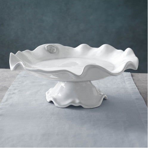 Ceramic Pedestal Medallion Cake Plate