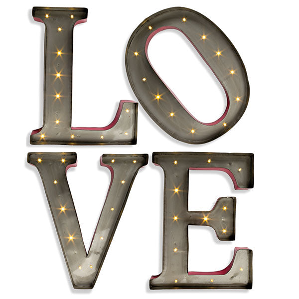 LOVE LED Letters, B/O 14'' H(Only Available Through Haiti Showroom)
