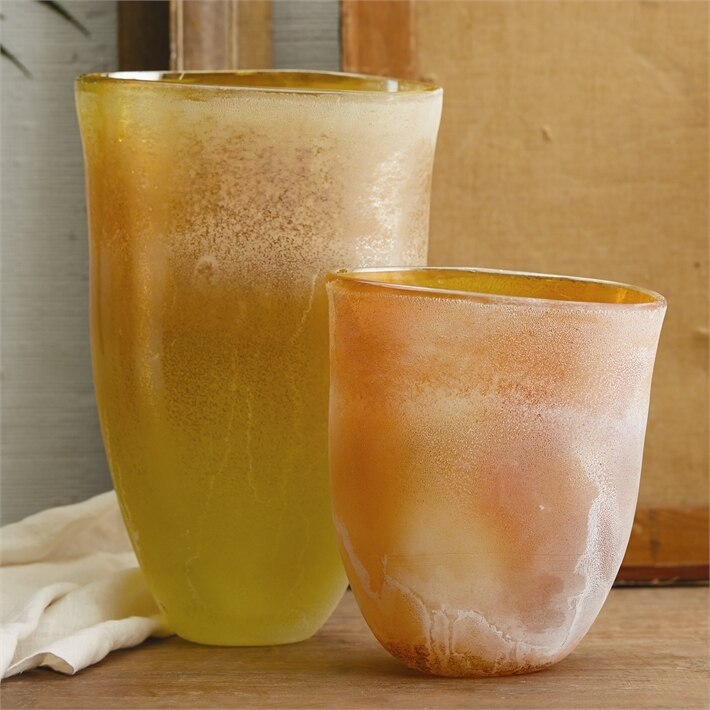 Horizons Flared Frosted Glass Vases