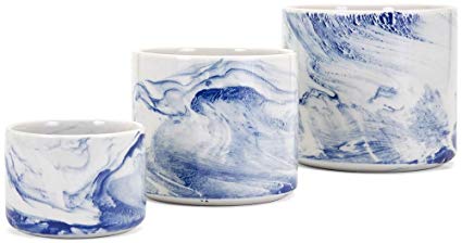 Willow Faux Marble Planters Small