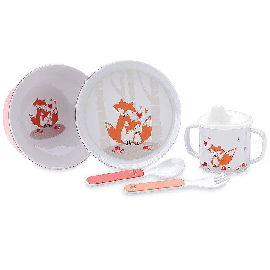 Hazelnut Hollow Fox 5pcs Dinnerware Set