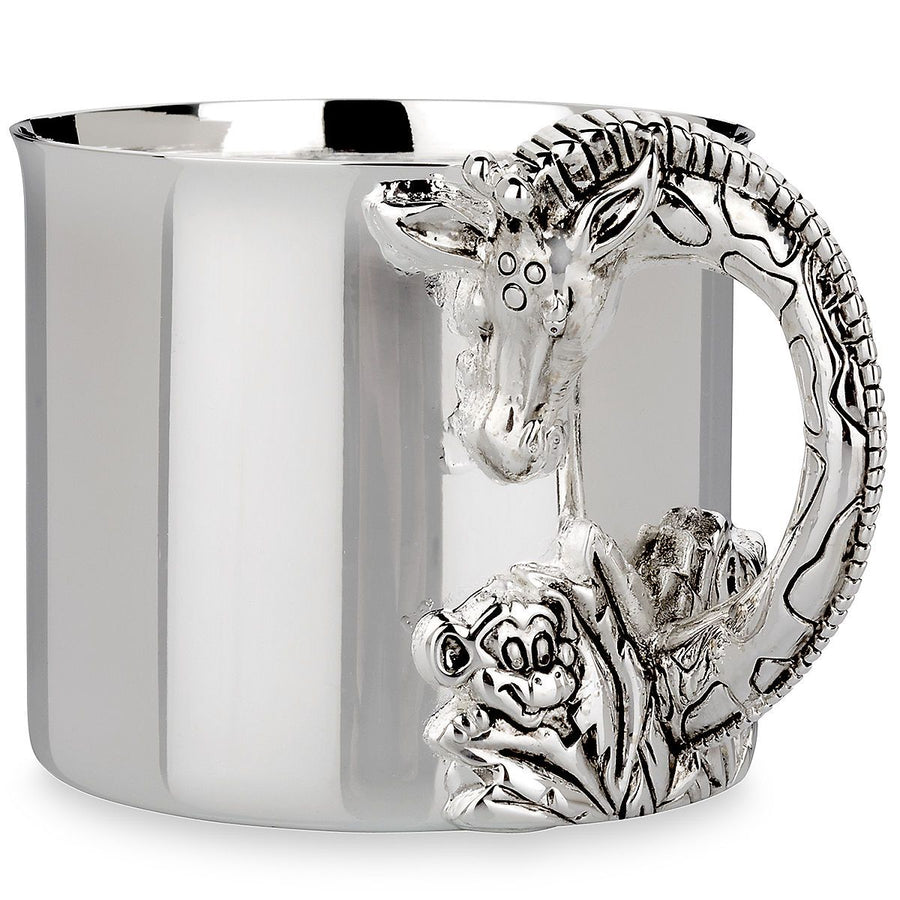 Silver Safari Silverplate Giraffe Baby Cup