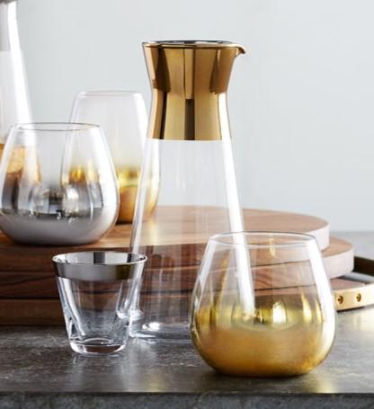 Gold Band Carafe