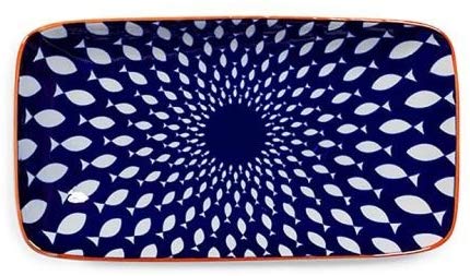 Kiri Porcelain Rectangle Rope Tapas Plate Fish