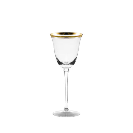 Windsor white Wine With Gold Band Set of 4