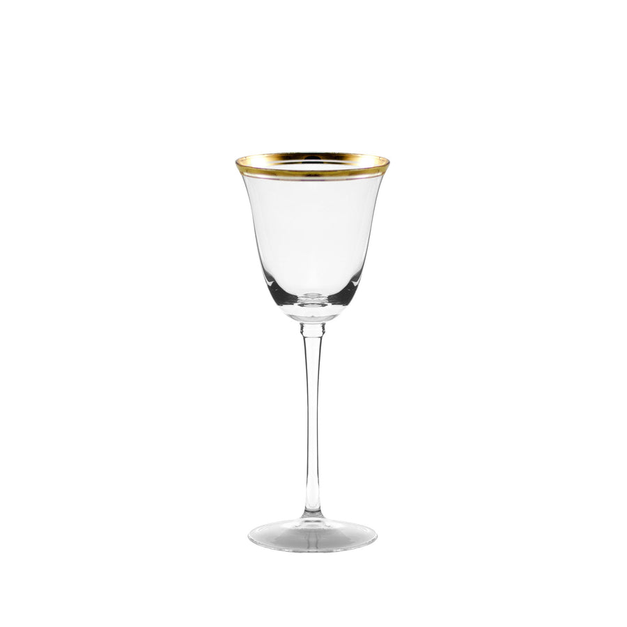 Windsor white Wine With Gold Band Set of 4