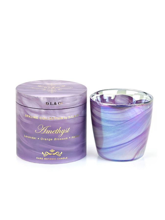 Amethyst 17oz Opaline Lilac/Purple Candle