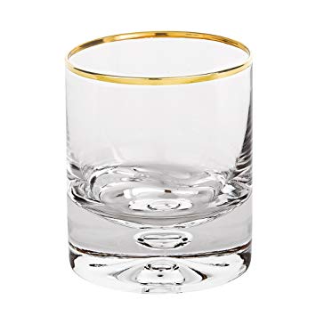 Galaxy Gold Crystal Scotch Glass 4 Pc Set