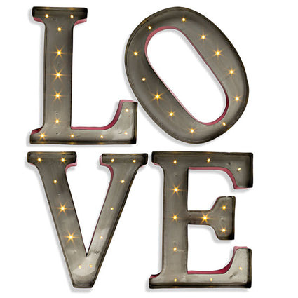  LOVE LED Letters, B/O 14'' H(Only Available Through Haiti Showroom)