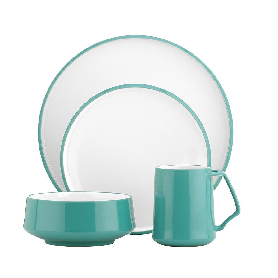 Kobenstyle Teal 16 Pieces Place Setting