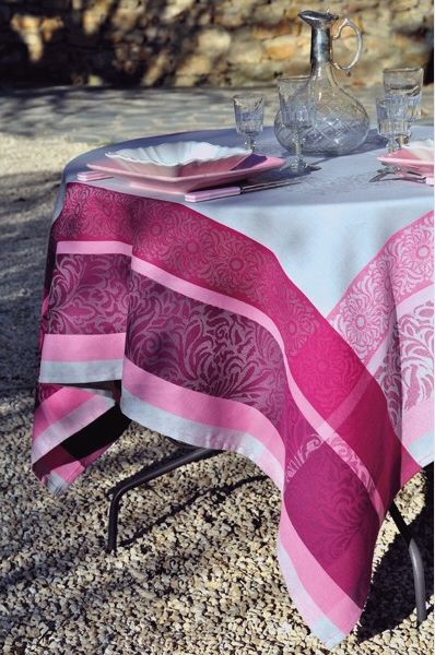 Tablecloth Bargeme Gris Rose