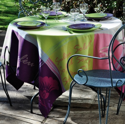 Tablecloth Soleou Purple Green