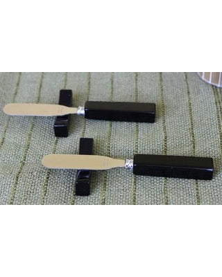 Agate Spreader Knives and Rests Set of 2