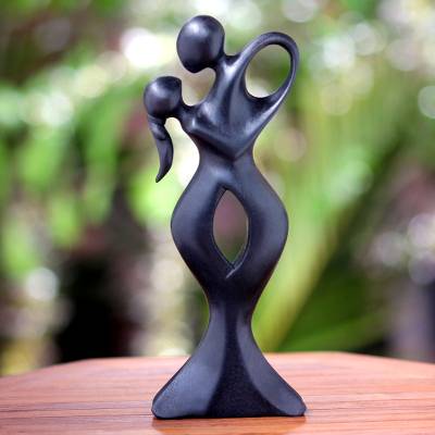 Artisan Crafted Romantic Dancing Couple Sculpture
