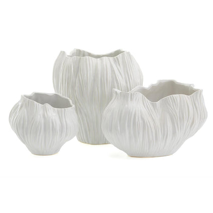 Piriform White Vases