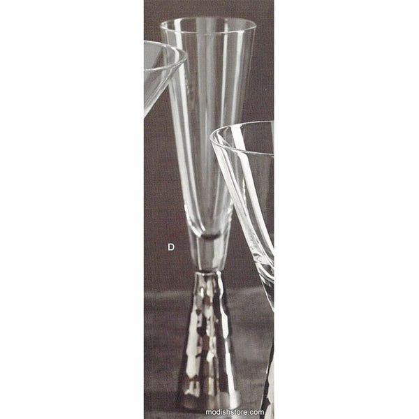 Platinum Verglas Champagne Glasses Set of 6