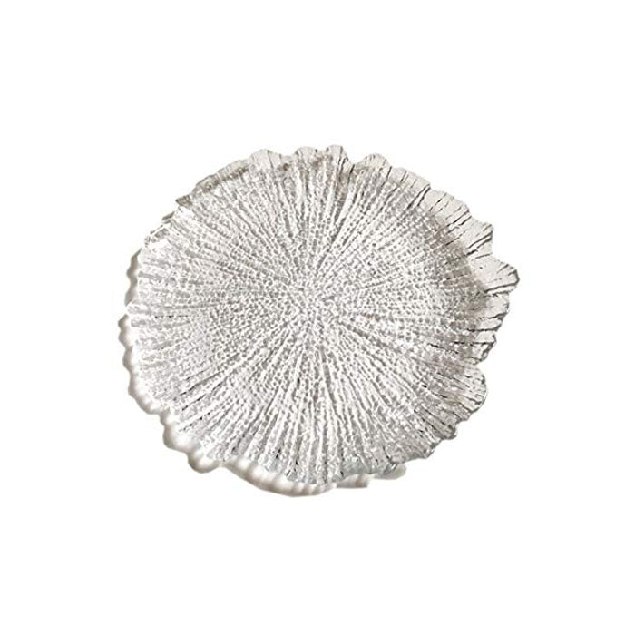 Brilliant Coral Clear Side Dinner Plate Set of 12