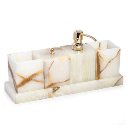 vanity 5 Piece Marble Bath Accessory Kit