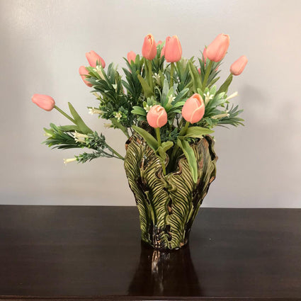 Burton Tall Vase With Flowers
