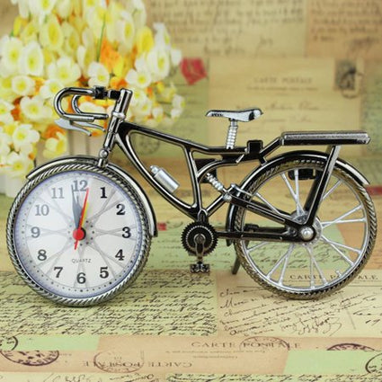 Vintage Arabic Numeral Bicycle Creative Table Clock